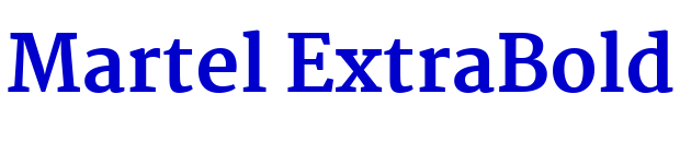 Martel ExtraBold フォント